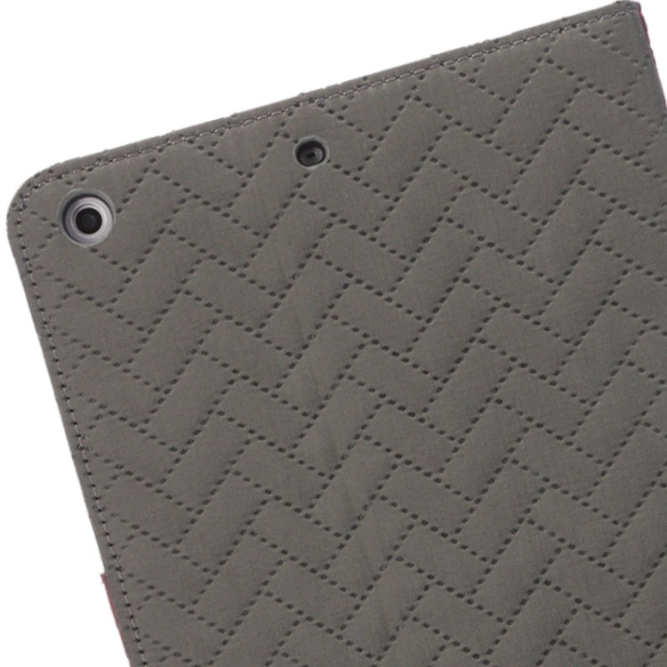 Plaid Texture Leather Case with Holder & Card Slots & Wallet & Sleep Function for iPad Mini3 / Mini 2