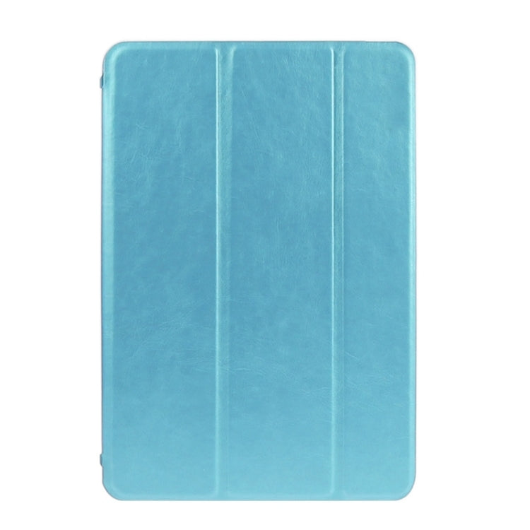 3-fold Lambskin Ultra-thin Plastic Back Shell Smart Leather Case with Sleep / Wake-up & Holder Function for iPad mini 3 / 2 / 1