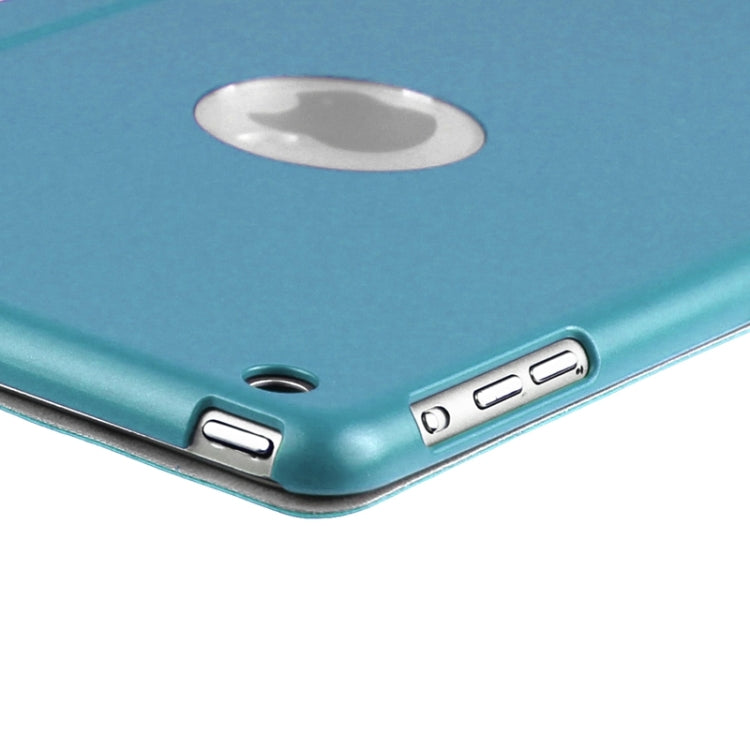 3-fold Lambskin Ultra-thin Plastic Back Shell Smart Leather Case with Sleep / Wake-up & Holder Function for iPad mini 3 / 2 / 1