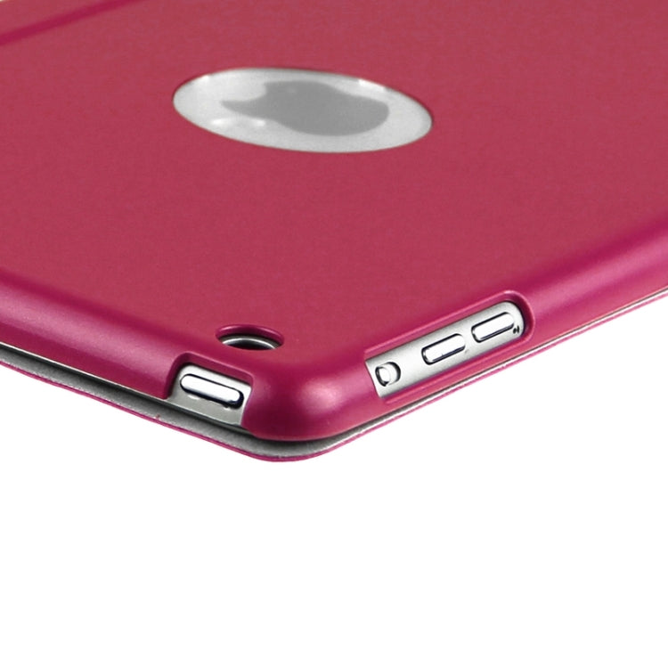 3-fold Lambskin Ultra-thin Plastic Back Shell Smart Leather Case with Sleep / Wake-up & Holder Function for iPad mini 3 / 2 / 1