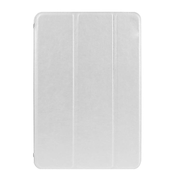 3-fold Lambskin Ultra-thin Plastic Back Shell Smart Leather Case with Sleep / Wake-up & Holder Function for iPad mini 3 / 2 / 1