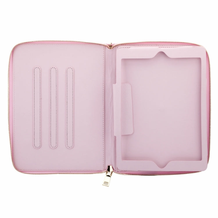 Crown Pattern & Diamond Lattice Texture Diamond Encrusted Carry Case with Holder & Card Slots & Wallet & Lanyard for iPad mini 3 / 2 / 1