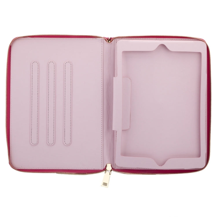 Crown Pattern & Diamond Lattice Texture Diamond Encrusted Carry Case with Holder & Card Slots & Wallet & Lanyard for iPad mini 3 / 2 / 1