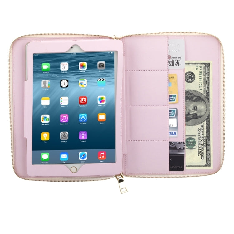 Crown Pattern & Diamond Lattice Texture Diamond Encrusted Carry Case with Holder & Card Slots & Wallet & Lanyard for iPad mini 3 / 2 / 1