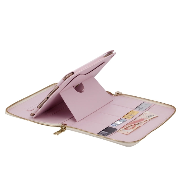 Crown Pattern & Diamond Lattice Texture Diamond Encrusted Carry Case with Holder & Card Slots & Wallet & Lanyard for iPad mini 3 / 2 / 1