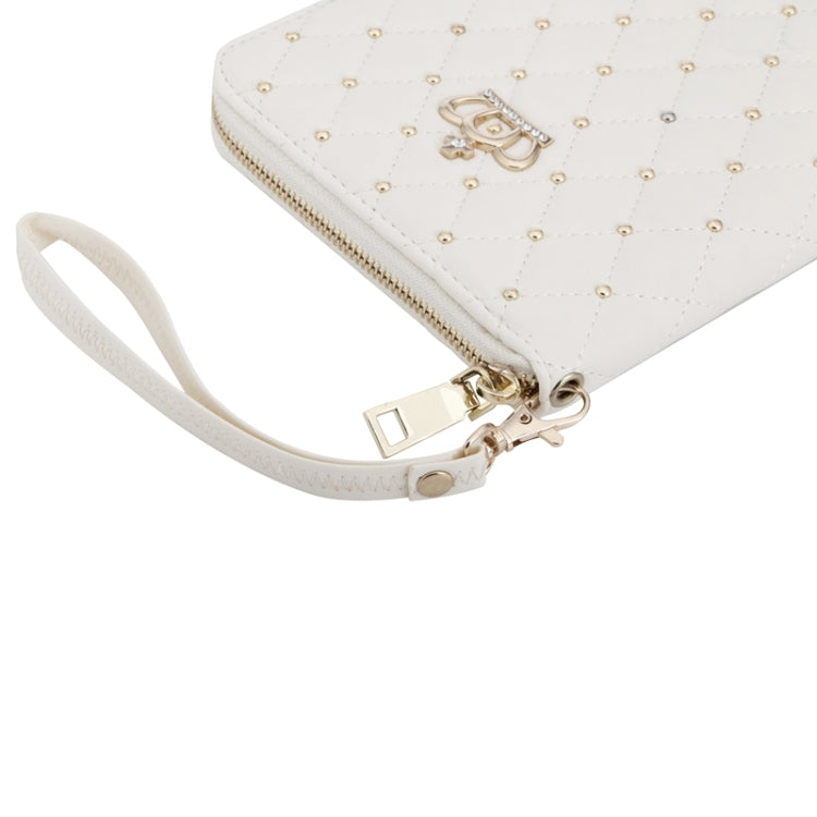 Crown Pattern & Diamond Lattice Texture Diamond Encrusted Carry Case with Holder & Card Slots & Wallet & Lanyard for iPad mini 3 / 2 / 1