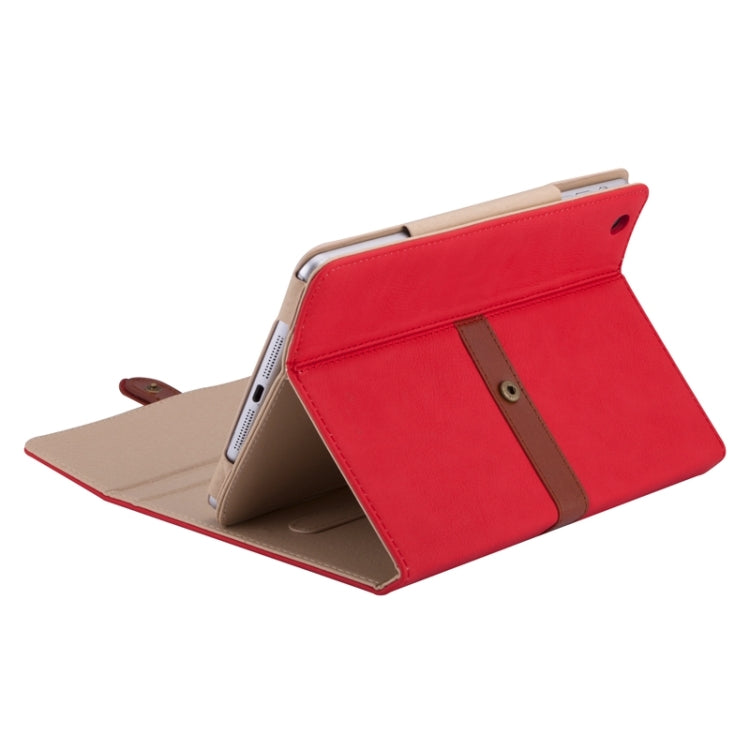 Bussiness Style Horizontal Flip Leather Case with 2-Folding Holder & Buckle for iPad mini 3 / 2 / 1