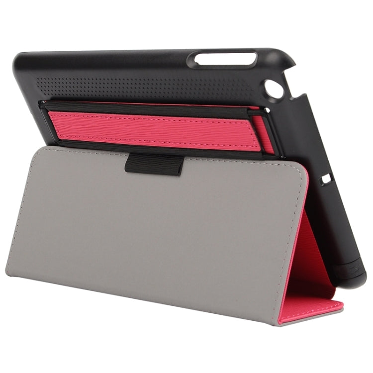 Toothpick Texture Horizontal Flip Solid Color Leather Case with Holder & Hand Strap for iPad mini 3 / 2 /1