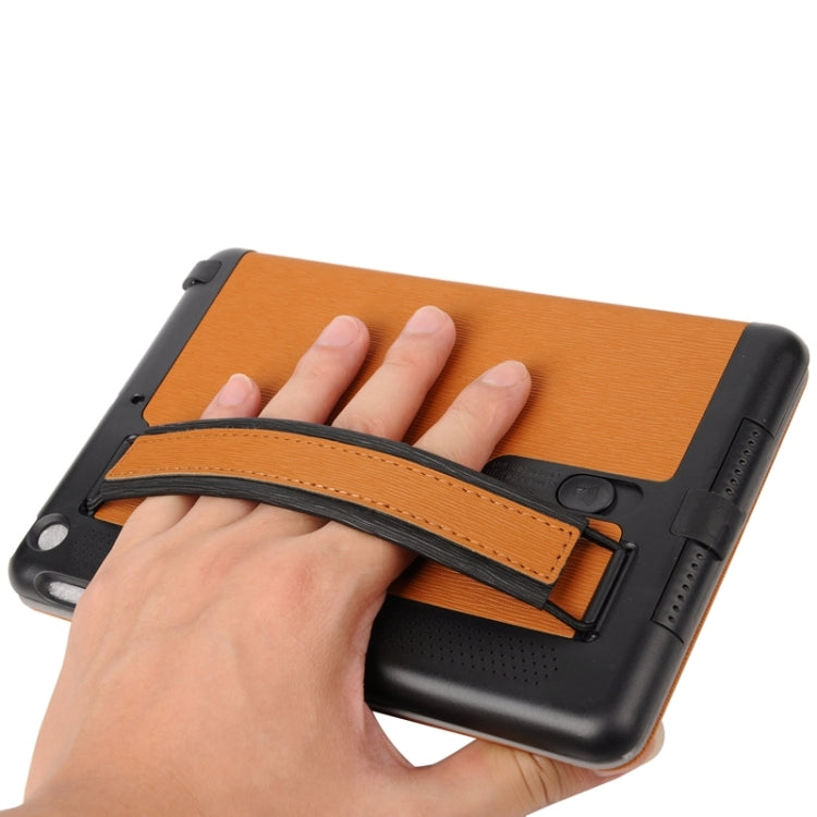 Toothpick Texture Horizontal Flip Solid Color Leather Case with Holder & Hand Strap for iPad mini 3 / 2 /1