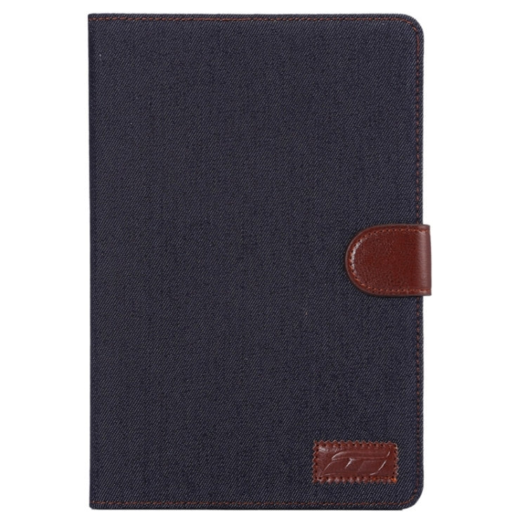 Denim Texture Leather Case with Card Slots & Holder & Wallet & Sleep / Wake-up Function for iPad mini 4
