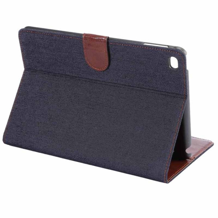 Denim Texture Leather Case with Card Slots & Holder & Wallet & Sleep / Wake-up Function for iPad mini 4
