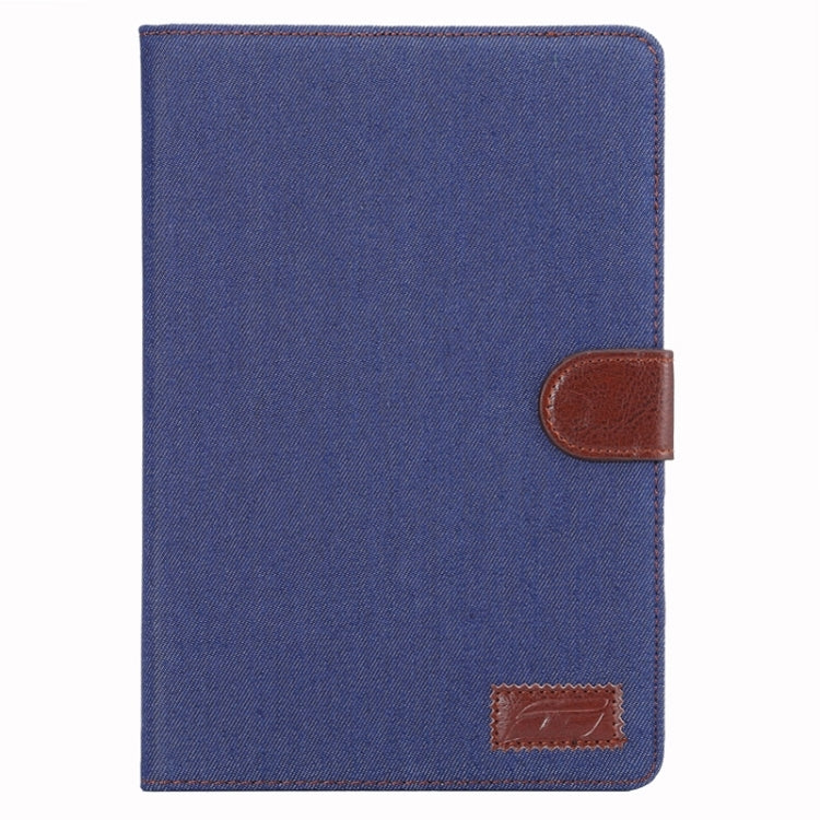 Denim Texture Leather Case with Card Slots & Holder & Wallet & Sleep / Wake-up Function for iPad mini 4
