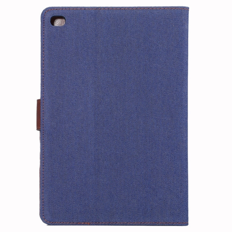 Denim Texture Leather Case with Card Slots & Holder & Wallet & Sleep / Wake-up Function for iPad mini 4