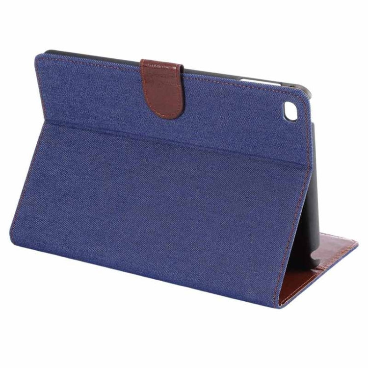Denim Texture Leather Case with Card Slots & Holder & Wallet & Sleep / Wake-up Function for iPad mini 4