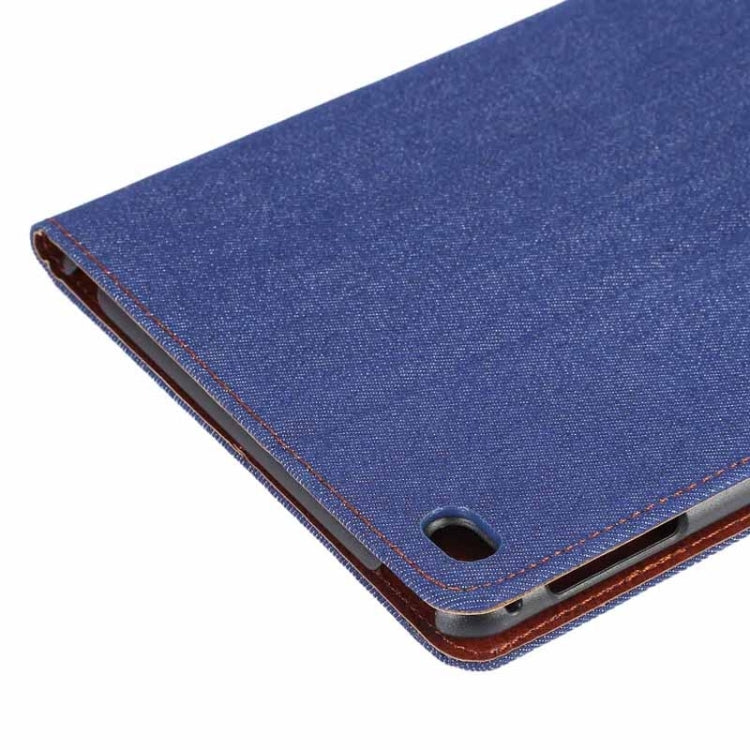 Denim Texture Leather Case with Card Slots & Holder & Wallet & Sleep / Wake-up Function for iPad mini 4