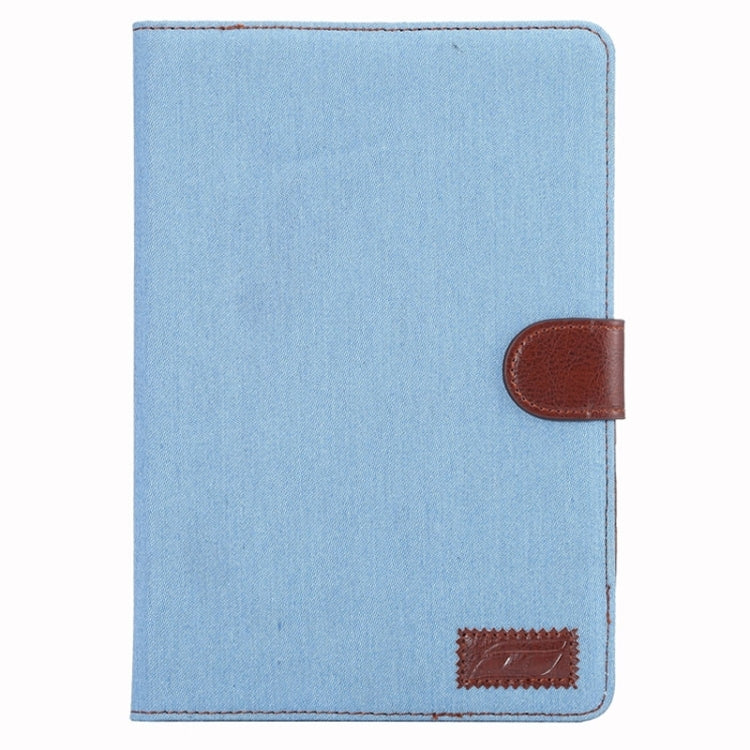 Denim Texture Leather Case with Card Slots & Holder & Wallet & Sleep / Wake-up Function for iPad mini 4