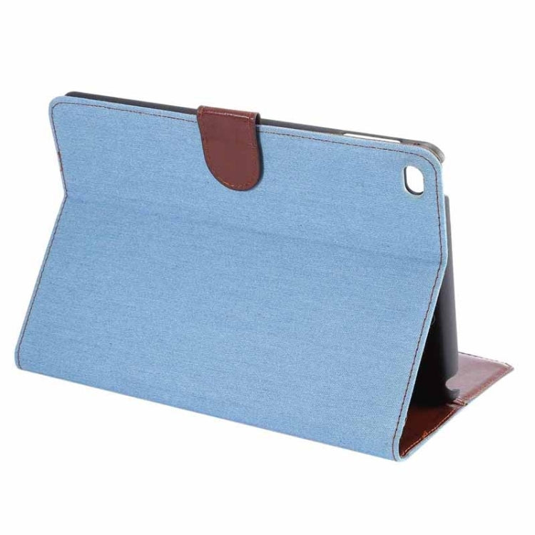 Denim Texture Leather Case with Card Slots & Holder & Wallet & Sleep / Wake-up Function for iPad mini 4