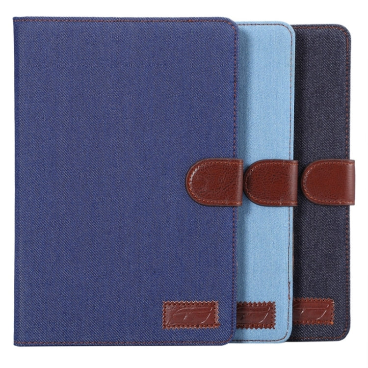 Denim Texture Leather Case with Card Slots & Holder & Wallet & Sleep / Wake-up Function for iPad mini 4