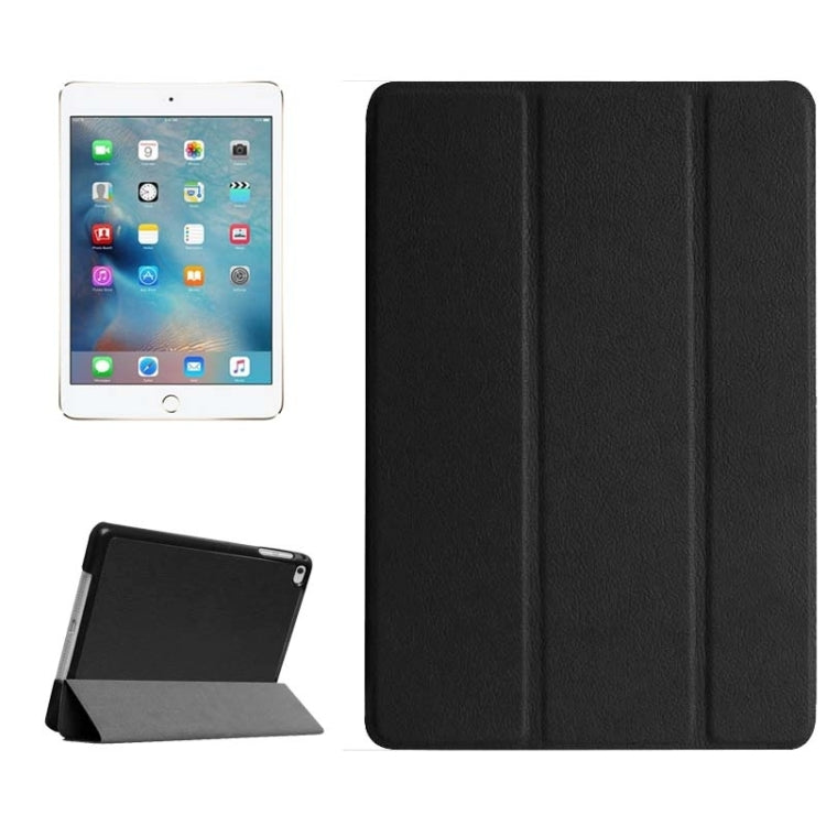 Custer Texture Horizontal Flip Smart Leather Case with 3-folding Holder for iPad Mini 4