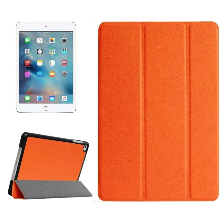Custer Texture Horizontal Flip Smart Leather Case with 3-folding Holder for iPad Mini 4