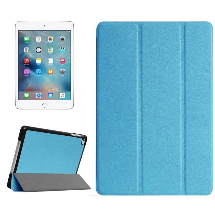 Custer Texture Horizontal Flip Smart Leather Case with 3-folding Holder for iPad Mini 4
