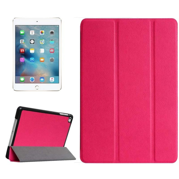 Custer Texture Horizontal Flip Smart Leather Case with 3-folding Holder for iPad Mini 4