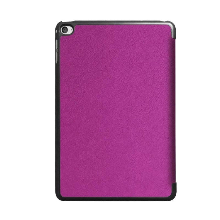 Custer Texture Horizontal Flip Smart Leather Case with 3-folding Holder for iPad Mini 4