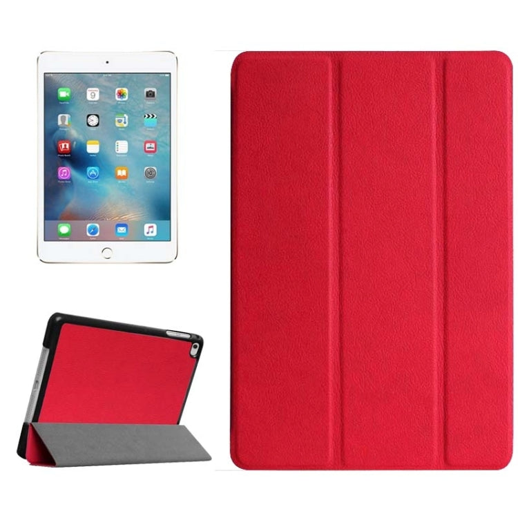 Custer Texture Horizontal Flip Smart Leather Case with 3-folding Holder for iPad Mini 4