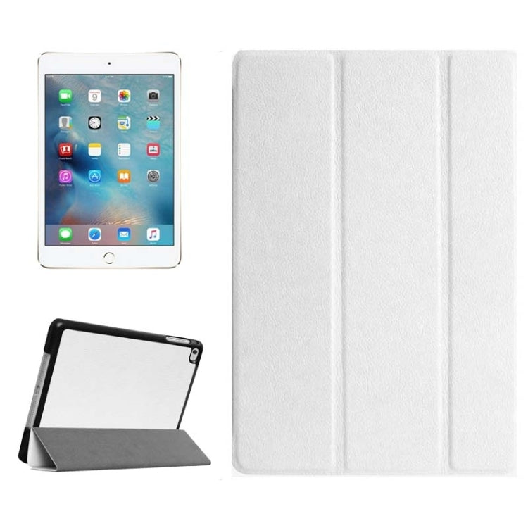 Custer Texture Horizontal Flip Smart Leather Case with 3-folding Holder for iPad Mini 4