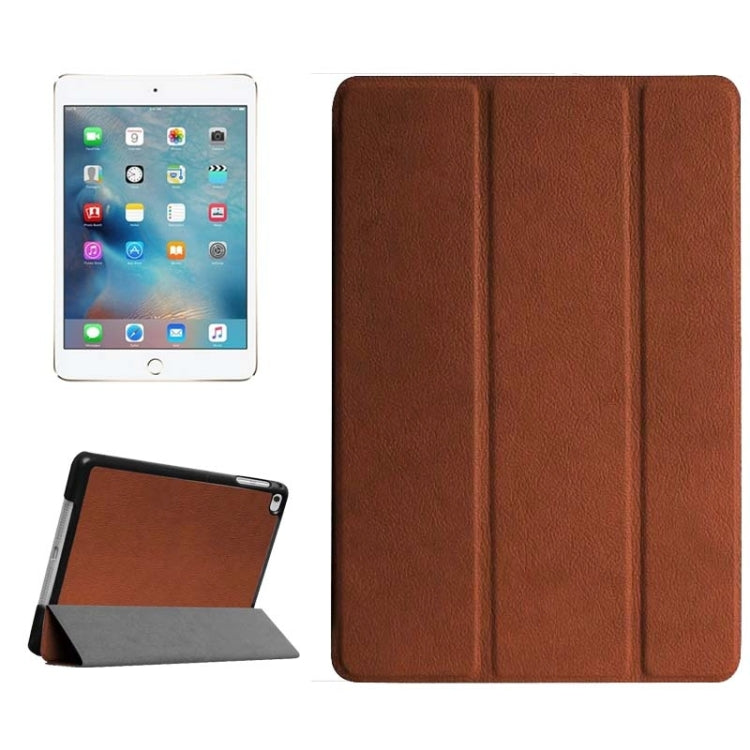 Custer Texture Horizontal Flip Smart Leather Case with 3-folding Holder for iPad Mini 4