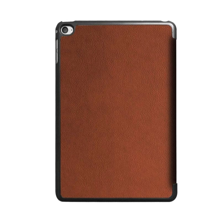 Custer Texture Horizontal Flip Smart Leather Case with 3-folding Holder for iPad Mini 4