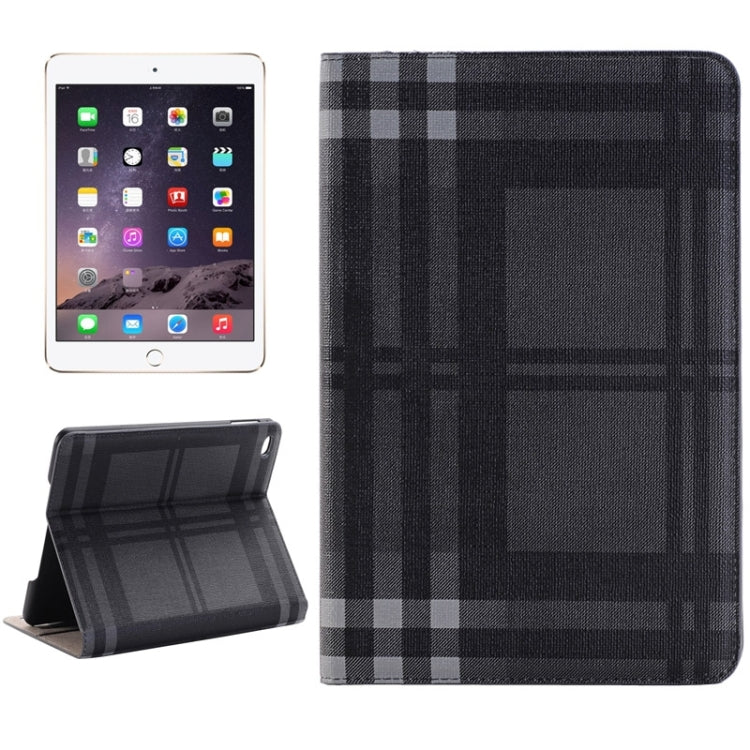 Grid Texture Horizontal Flip Smart Leather Case with Holder & Card Slots & Wallet for iPad Mini 4