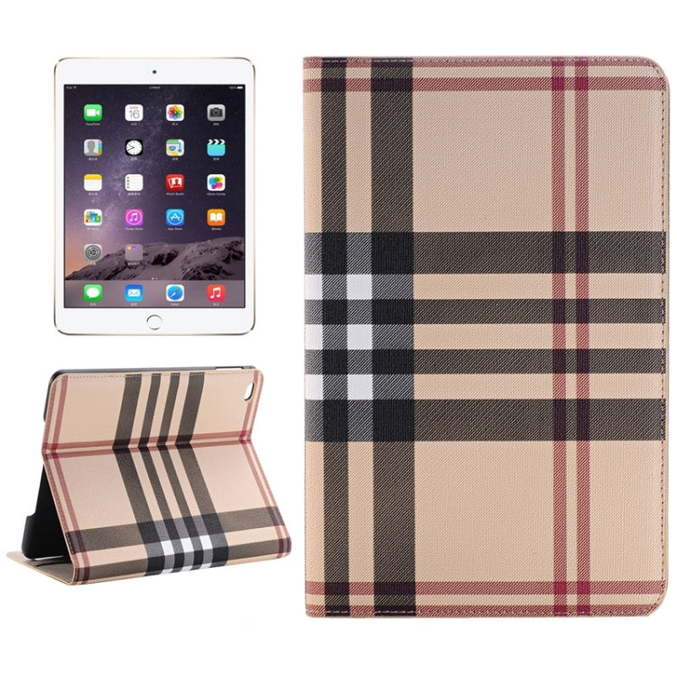 Grid Texture Horizontal Flip Smart Leather Case with Holder & Card Slots & Wallet for iPad Mini 4