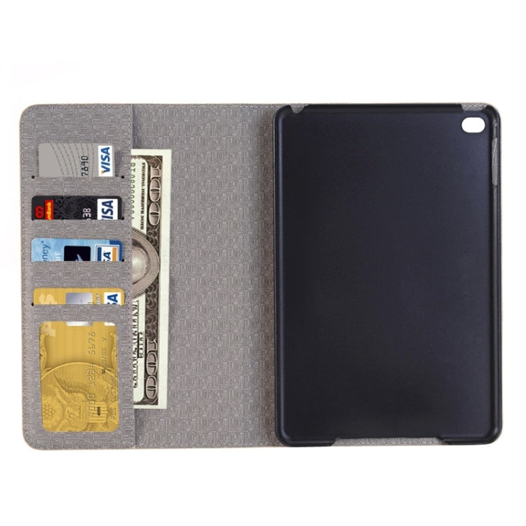 Grid Texture Horizontal Flip Smart Leather Case with Holder & Card Slots & Wallet for iPad Mini 4