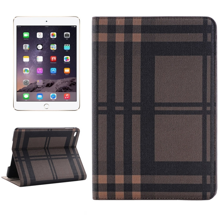 Grid Texture Horizontal Flip Smart Leather Case with Holder & Card Slots & Wallet for iPad Mini 4