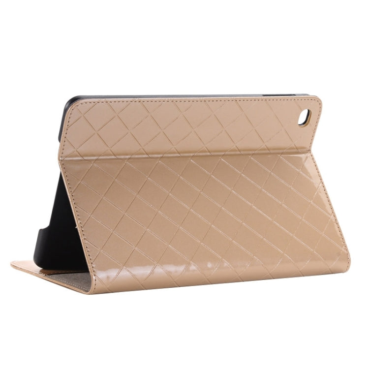 Bright Skin Grid Texture Horizontal Flip Smart Leather Case with Holder & Card Slots & Wallet for iPad Mini 4