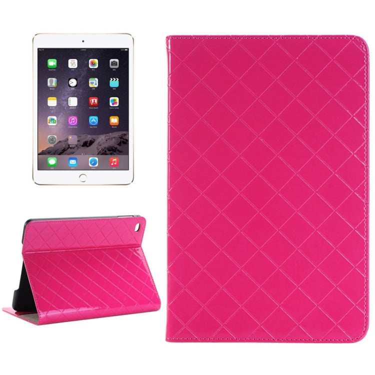 Bright Skin Grid Texture Horizontal Flip Smart Leather Case with Holder & Card Slots & Wallet for iPad Mini 4