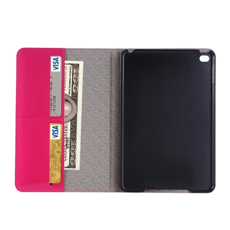 Bright Skin Grid Texture Horizontal Flip Smart Leather Case with Holder & Card Slots & Wallet for iPad Mini 4