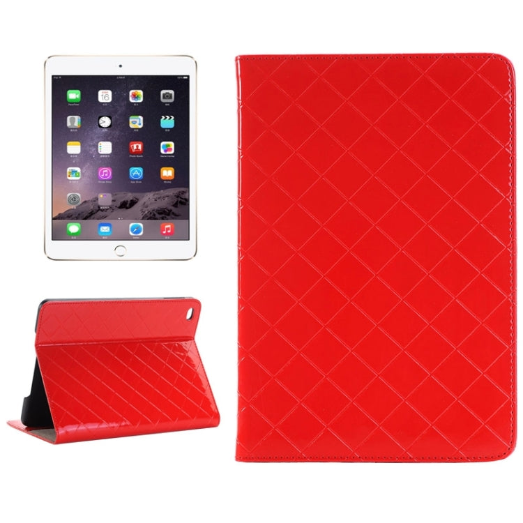 Bright Skin Grid Texture Horizontal Flip Smart Leather Case with Holder & Card Slots & Wallet for iPad Mini 4