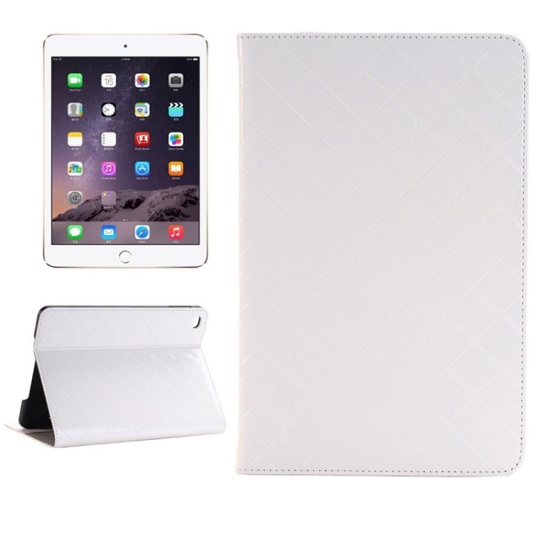 Bright Skin Grid Texture Horizontal Flip Smart Leather Case with Holder & Card Slots & Wallet for iPad Mini 4