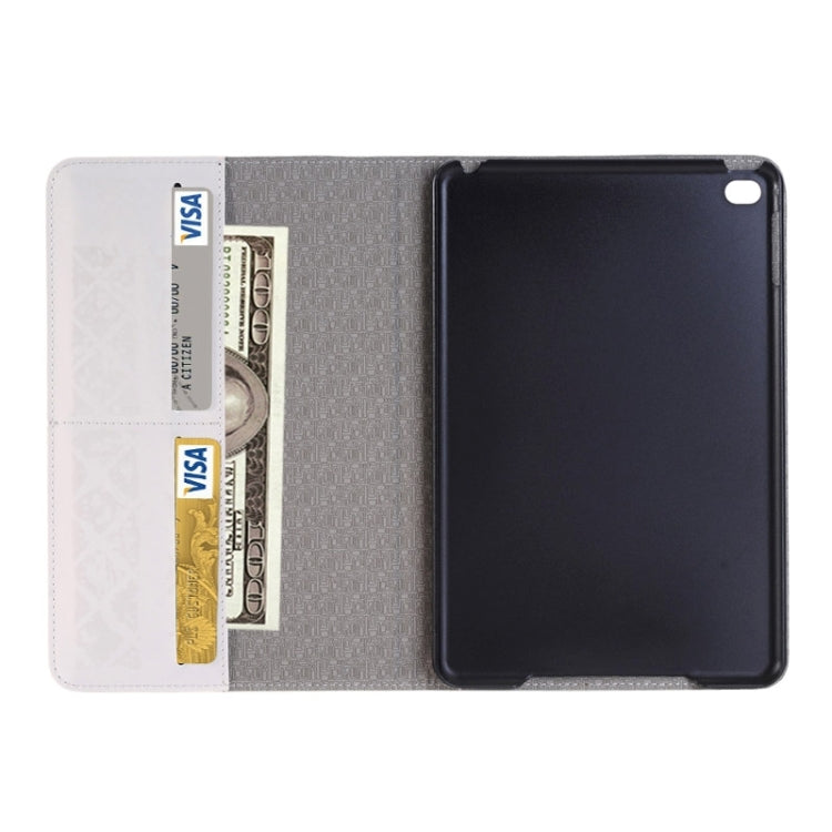 Bright Skin Grid Texture Horizontal Flip Smart Leather Case with Holder & Card Slots & Wallet for iPad Mini 4
