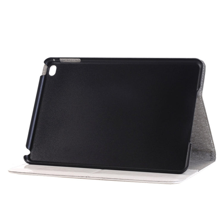 Bright Skin Grid Texture Horizontal Flip Smart Leather Case with Holder & Card Slots & Wallet for iPad Mini 4