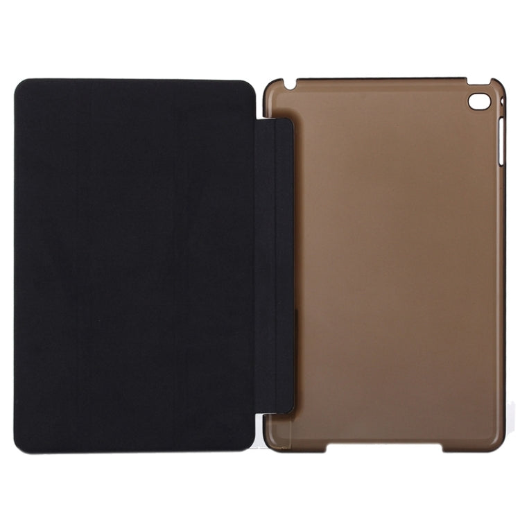 Horizontal Flip Leather Case with Three-Folding Holder & Sleep / Wake-up Function for iPad mini 4