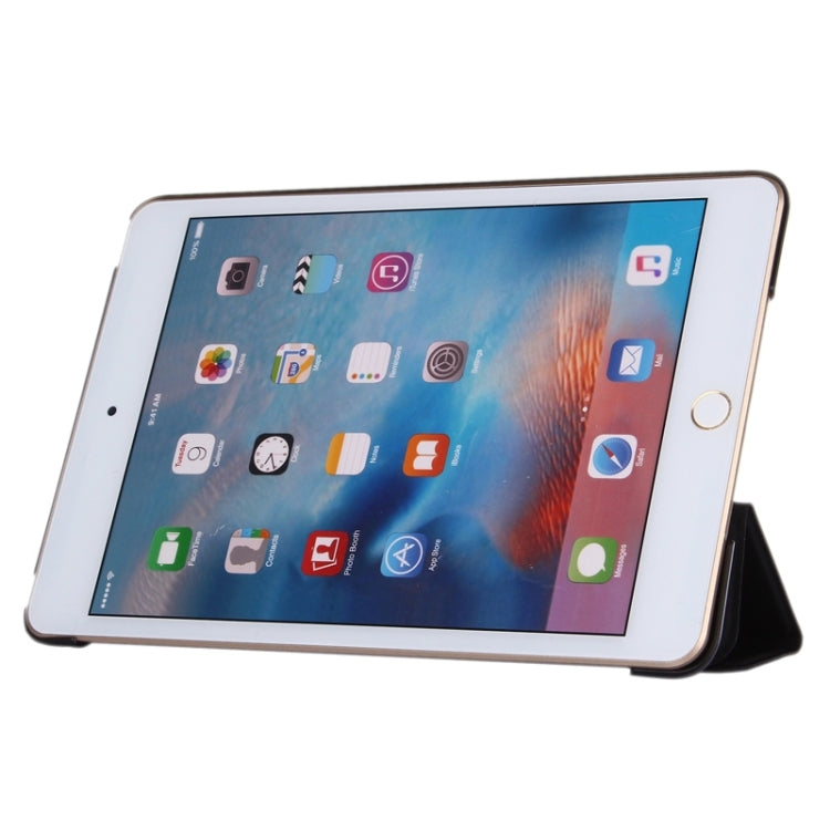 Horizontal Flip Leather Case with Three-Folding Holder & Sleep / Wake-up Function for iPad mini 4