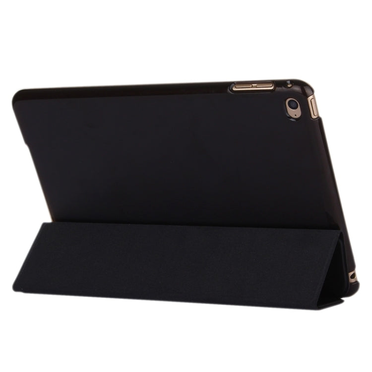 Horizontal Flip Leather Case with Three-Folding Holder & Sleep / Wake-up Function for iPad mini 4