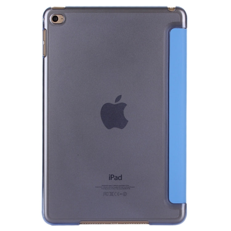 Horizontal Flip Leather Case with Three-Folding Holder & Sleep / Wake-up Function for iPad mini 4