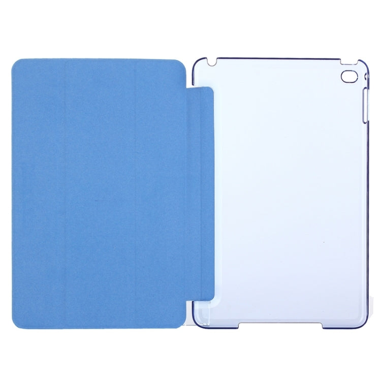 Horizontal Flip Leather Case with Three-Folding Holder & Sleep / Wake-up Function for iPad mini 4