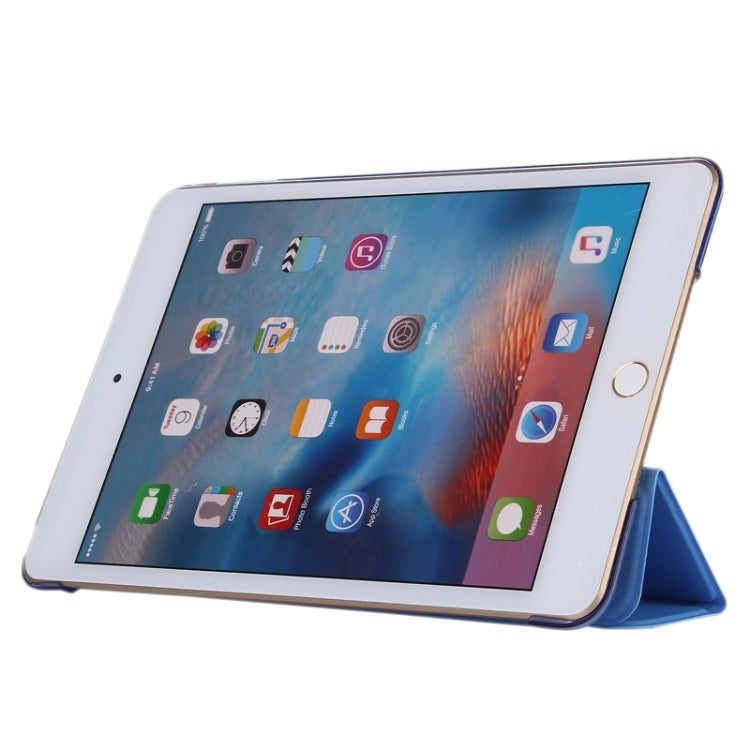 Horizontal Flip Leather Case with Three-Folding Holder & Sleep / Wake-up Function for iPad mini 4