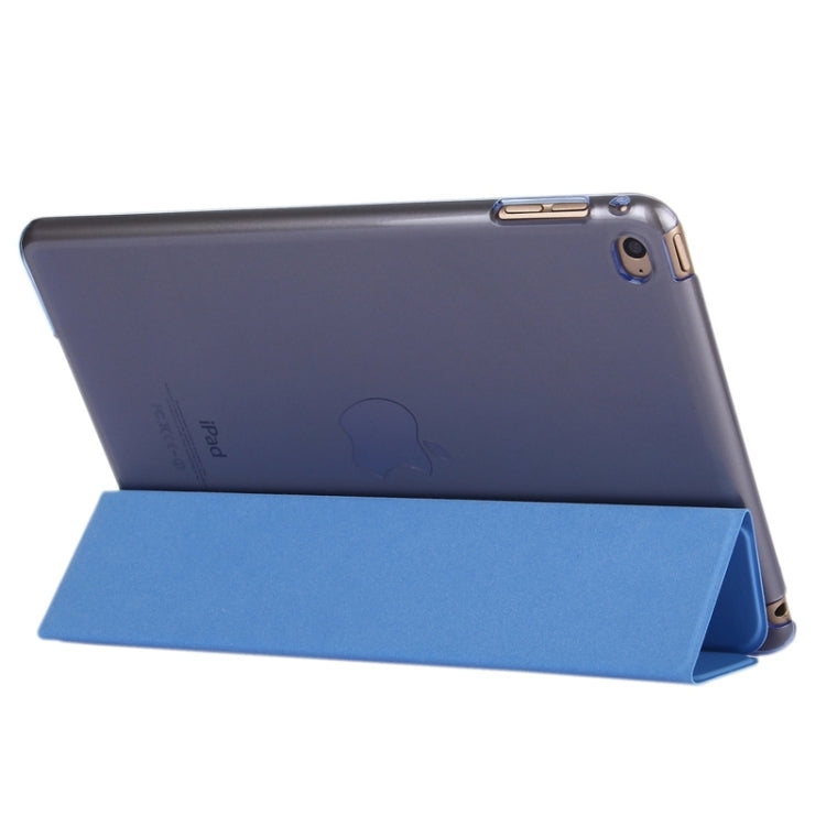 Horizontal Flip Leather Case with Three-Folding Holder & Sleep / Wake-up Function for iPad mini 4