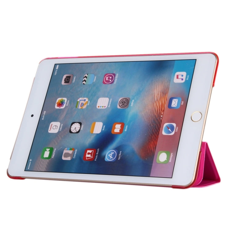 Horizontal Flip Leather Case with Three-Folding Holder & Sleep / Wake-up Function for iPad mini 4
